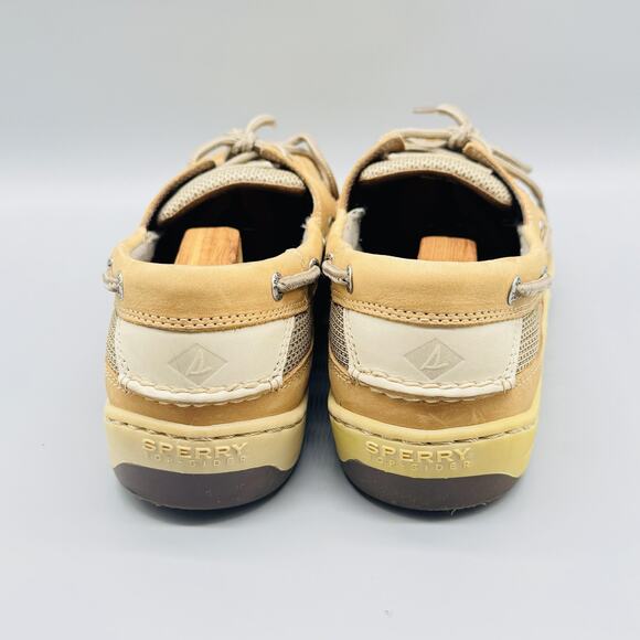 Sperry Shoes Mens 10 Brown Leather Top Sider Boat Mesh 2 Eye Deck Casual Classic - Picture 7 of 12